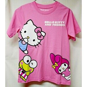 Hello Kitty And Friends Pink T-Shirt Girls Size  Medium NEW